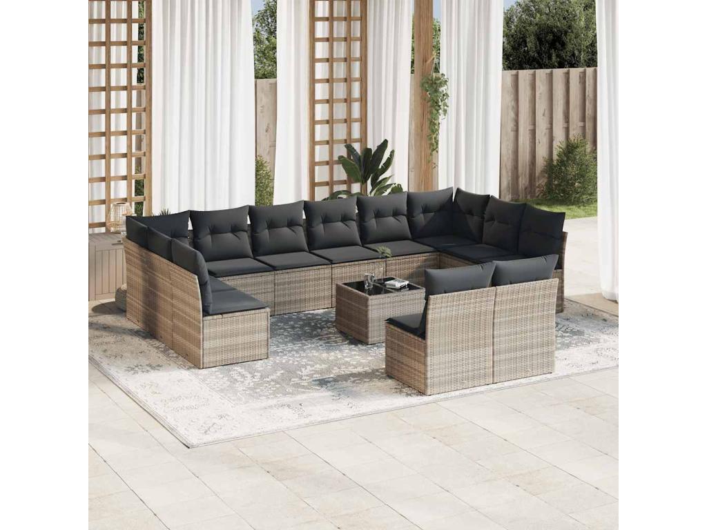 Gray Woven Resin Wicker Outdoor Furniture Set - dlz1766460880428