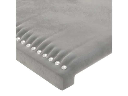 Gray Velvet Bed, 163 x 16 x 118 cm - dlz1766461378887