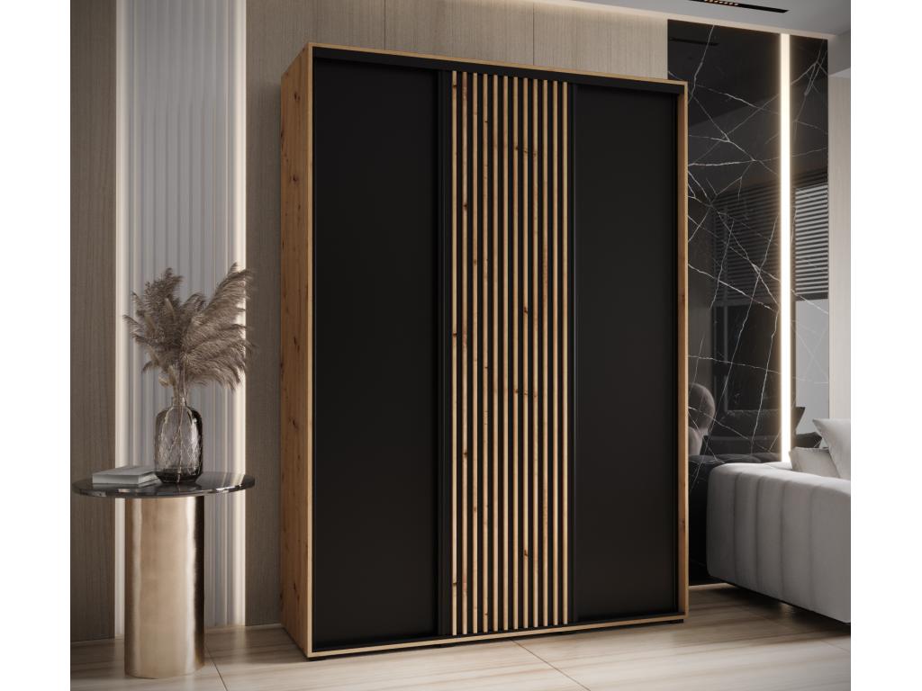 Black Wardrobe, 170 x 60 x 235.2 cm