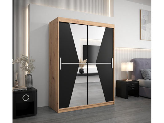 Black Wardrobe, 150 x 62 x 200 cm