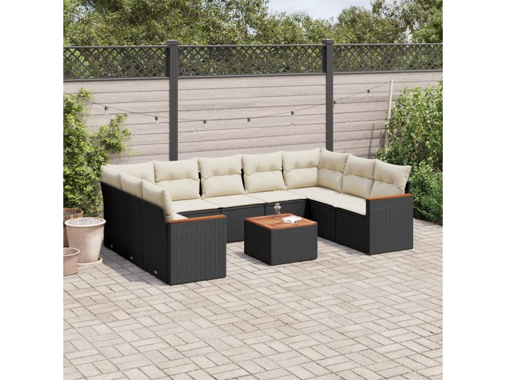 Black Woven Resin Wicker Outdoor Furniture Set - dlz1766461012799
