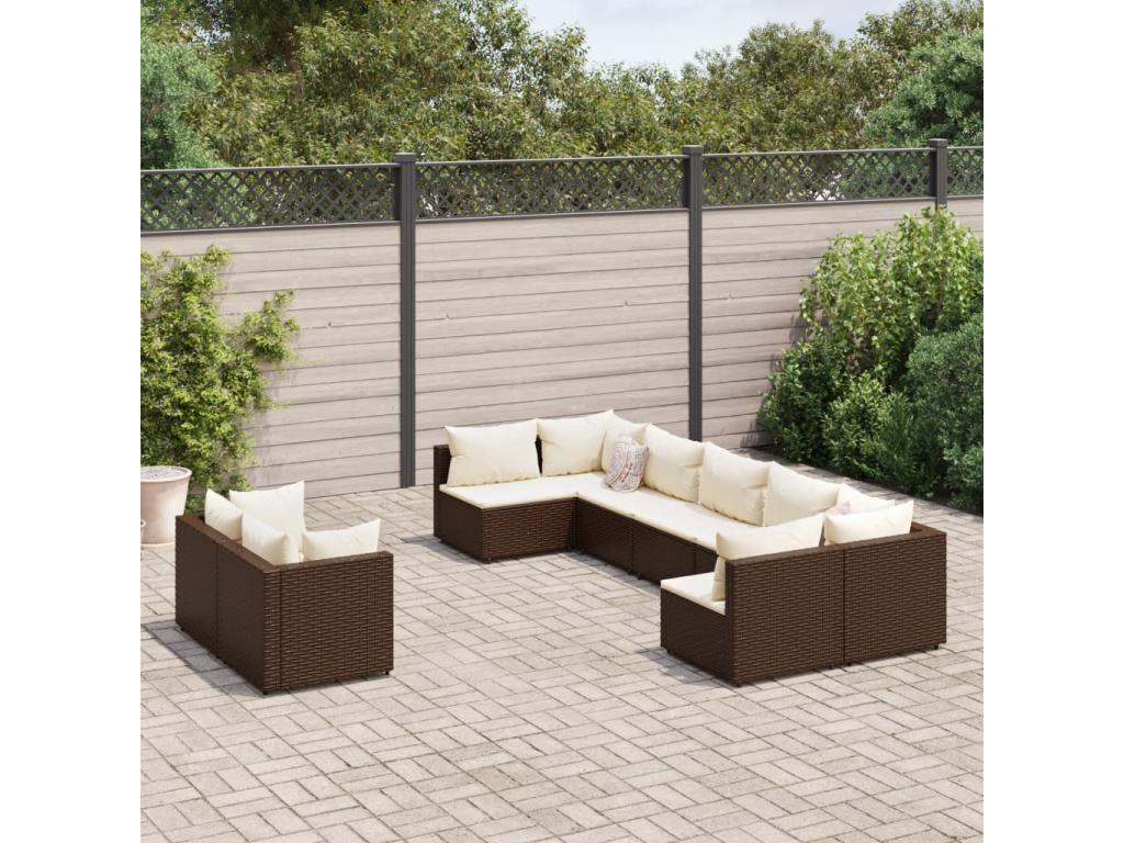 Brown Woven Resin Wicker Outdoor Furniture Set - dlz1766461508092