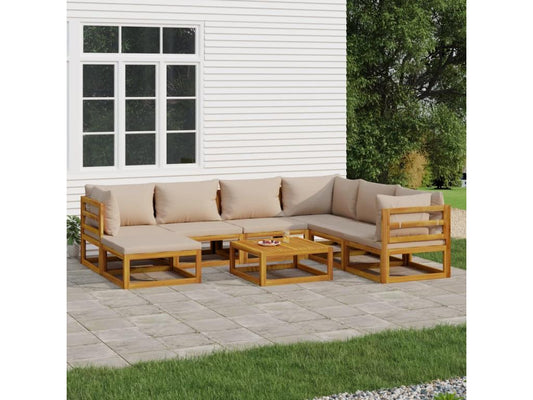 Brown Solid Wood Outdoor Furniture Set