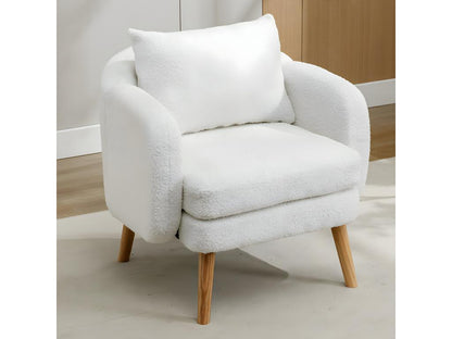 White Fabric Accent Chair - dlz1766461247784
