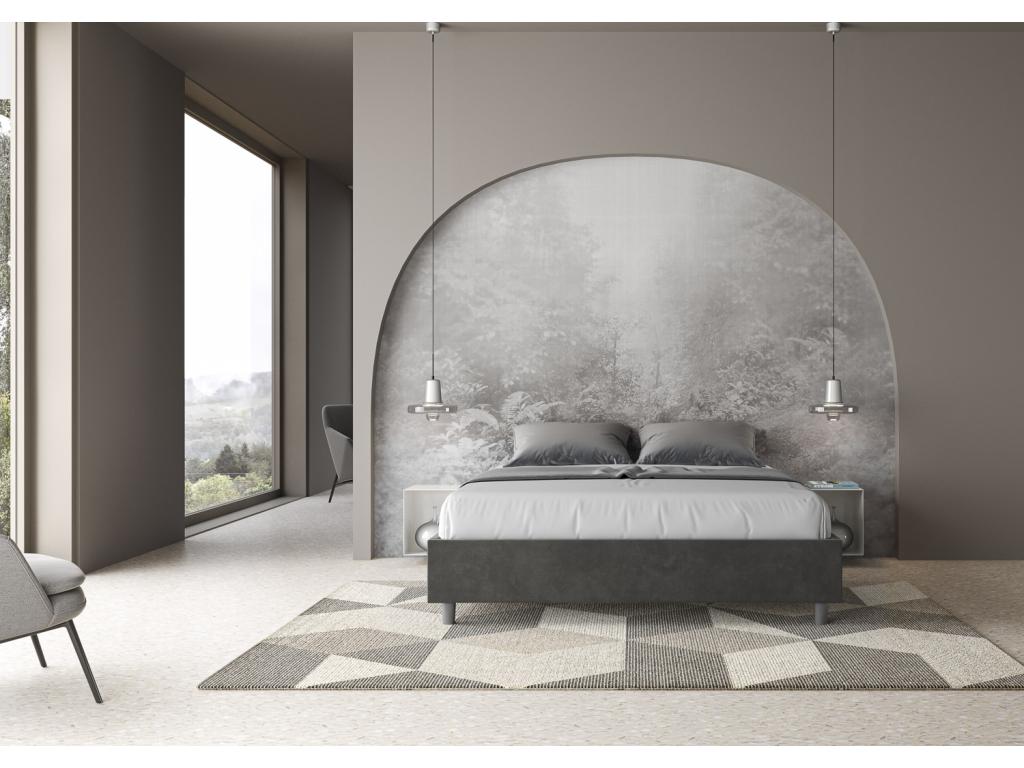 Gray Bed, 160 x 190 cm