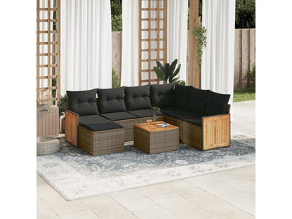 Gray Woven Resin Wicker Outdoor Furniture Set