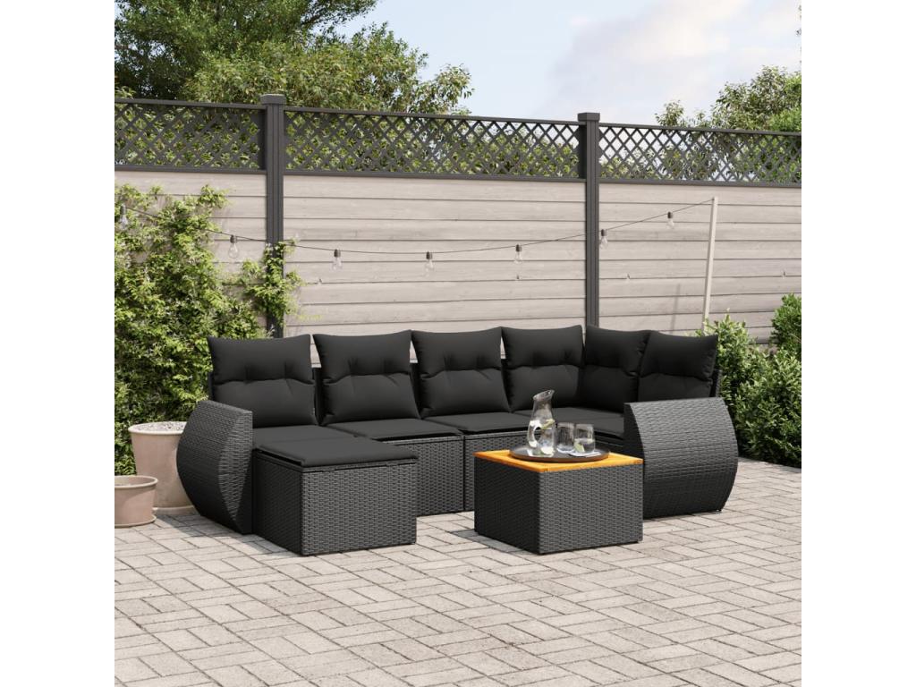 Black Woven Resin Wicker Outdoor Furniture Set - dlz1766461811857