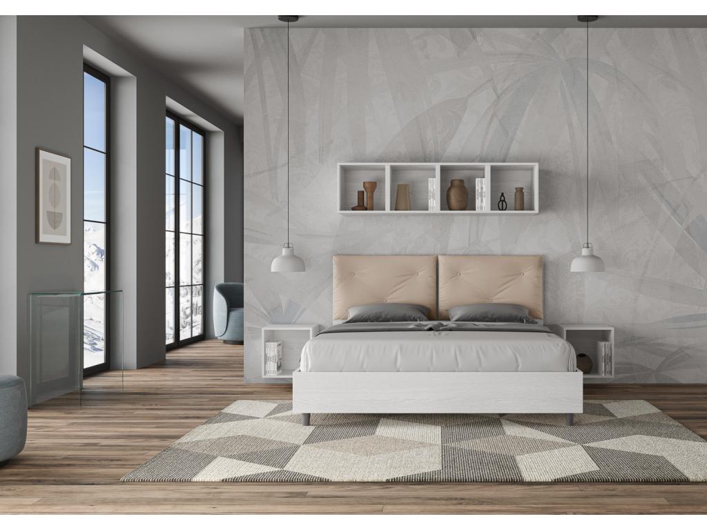 Faux Leather Bed, 160 x 190 cm