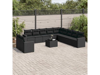Black Woven Resin Wicker Outdoor Furniture Set - dlz1766461437331