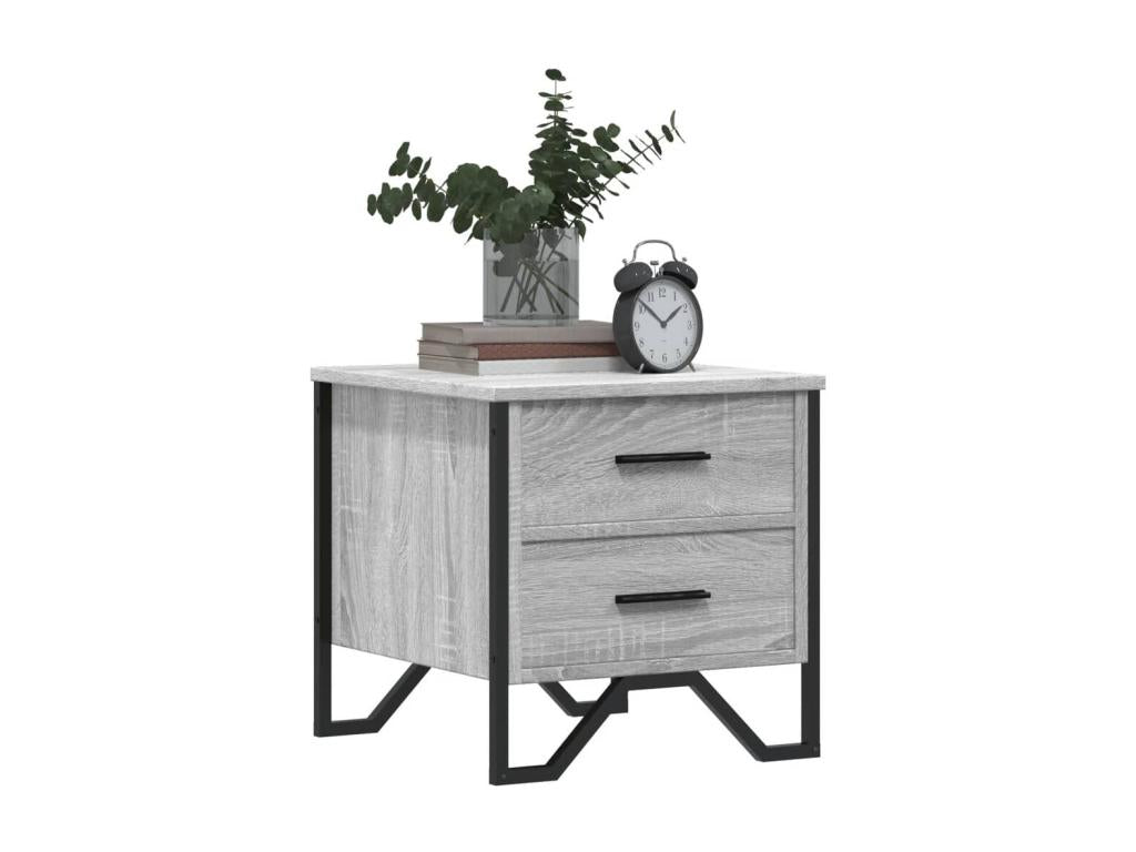 Gray Engineered Wood Table, 40 x 41 x 40 cm