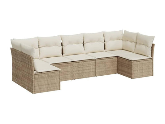 Beige Woven Resin Wicker Outdoor Furniture Set - dlz1766461036378