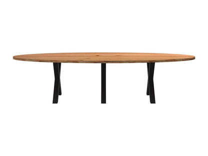 Brown Oak Wood Dining Table