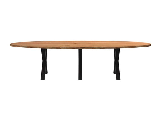Brown Oak Wood Dining Table