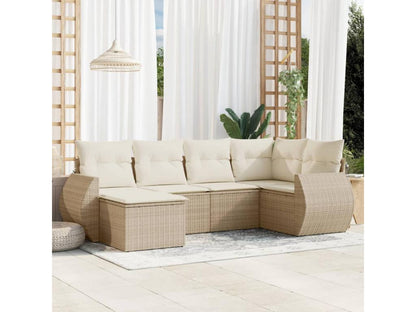 Beige Woven Resin Wicker Outdoor Furniture Set - dlz1766461732243