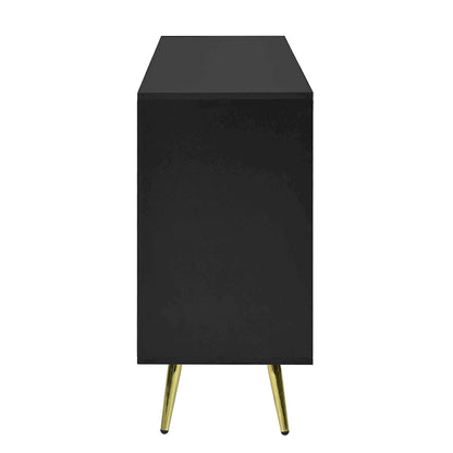 Stylish Sideboard with Wave Geometric Design, Conical Legs, Adjustable, Suitable for Study, Entryway and Living Room