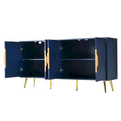 Stylish Sideboard with Wave Geometric Design, Conical Legs, Adjustable, Suitable for Study, Entryway and Living Room
