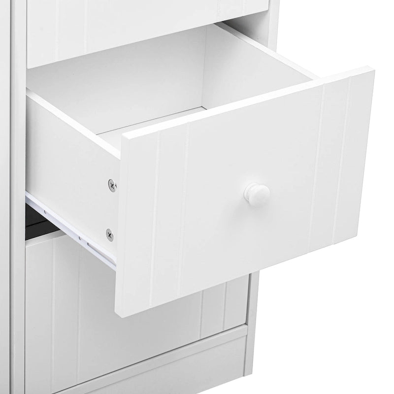 Innovative Sideboard with 2-Door,3-Drawer Design and Adjustable Pull-Out Top for Flexible Use,for Entrance and Living Room