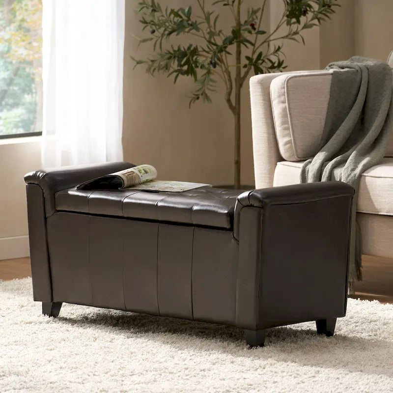 Alden Armed Storage Bench