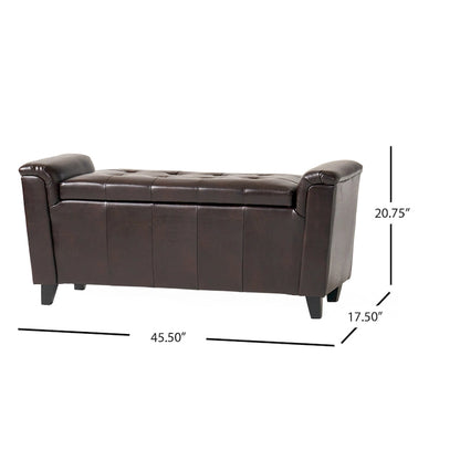Alden Armed Storage Bench