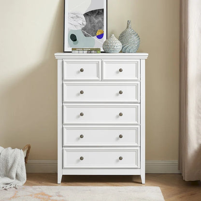 Modern 6 Drawers Dresser 6 Drawers Cabinet Chest of Drawers Closet Organizers - 31.50 * 15.75 * 44.29