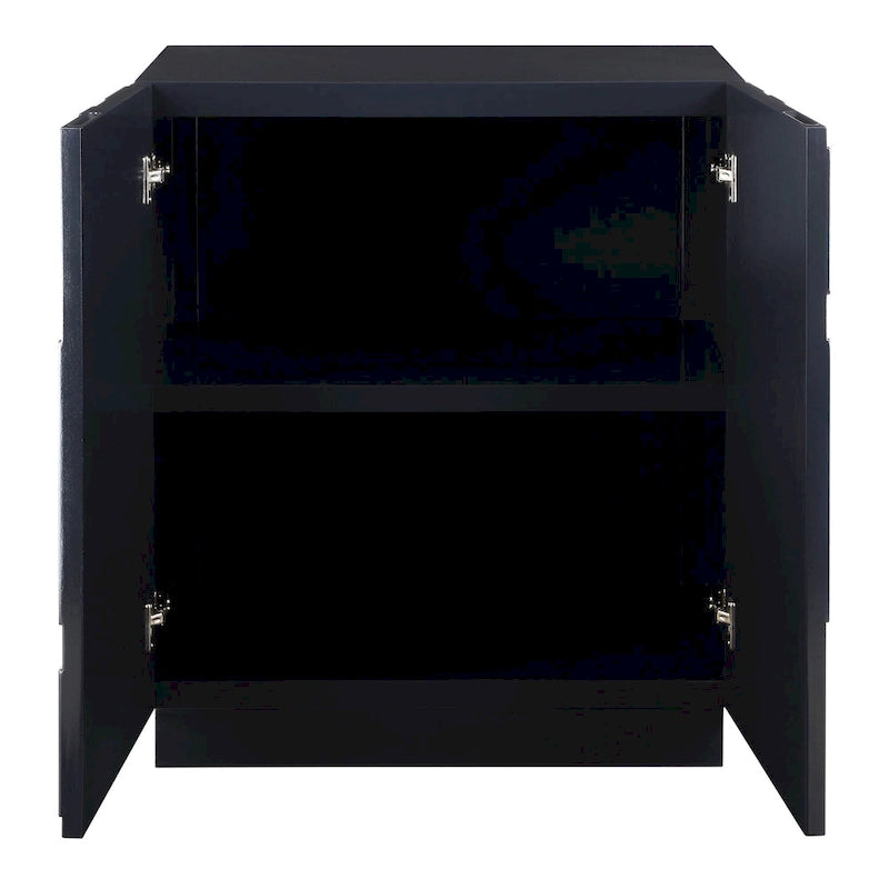2-Door Storage Cabinet - 34 - Glossy Blue Finish