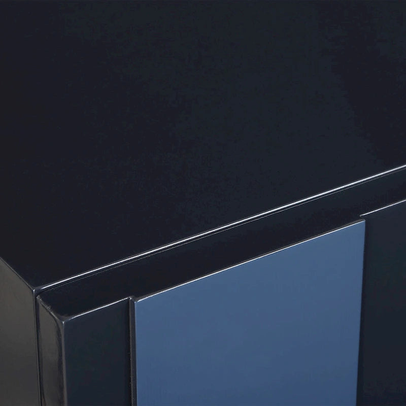 2-Door Storage Cabinet - 34 - Glossy Blue Finish