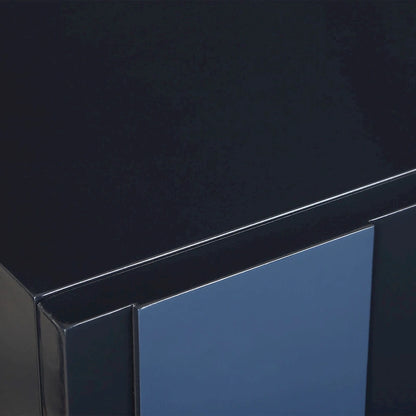 2-Door Storage Cabinet - 34 - Glossy Blue Finish