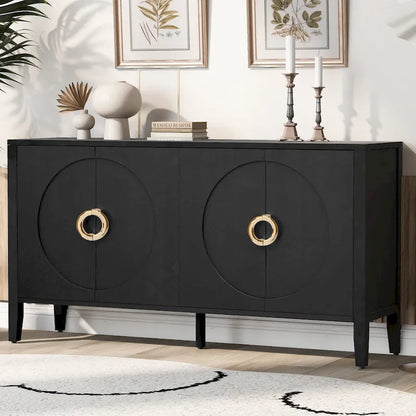 Sophisticated Fir Veneer Cabinet with Textured Finish