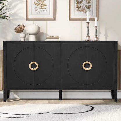 Sophisticated Fir Veneer Cabinet with Textured Finish