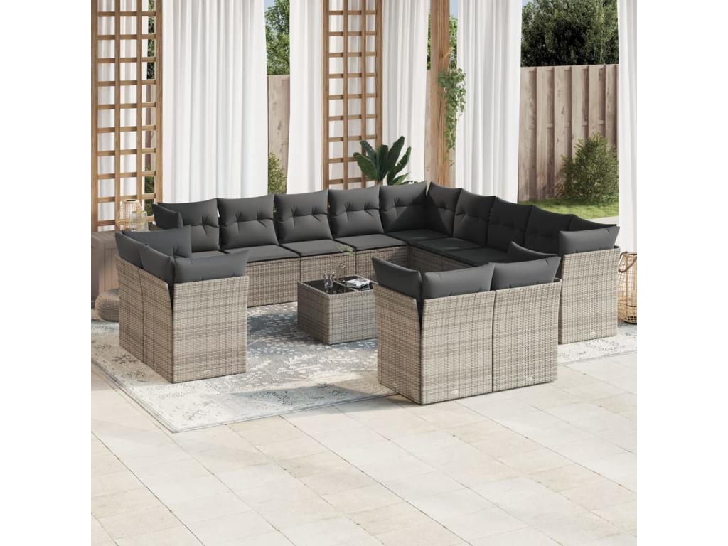 Gray Woven Resin Wicker Outdoor Furniture Set - dlz1766461285317