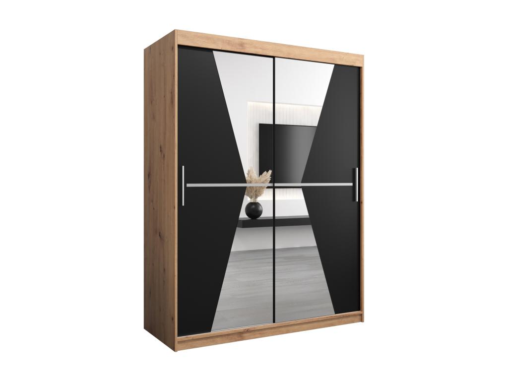 Black Wardrobe, 150 x 62 x 200 cm