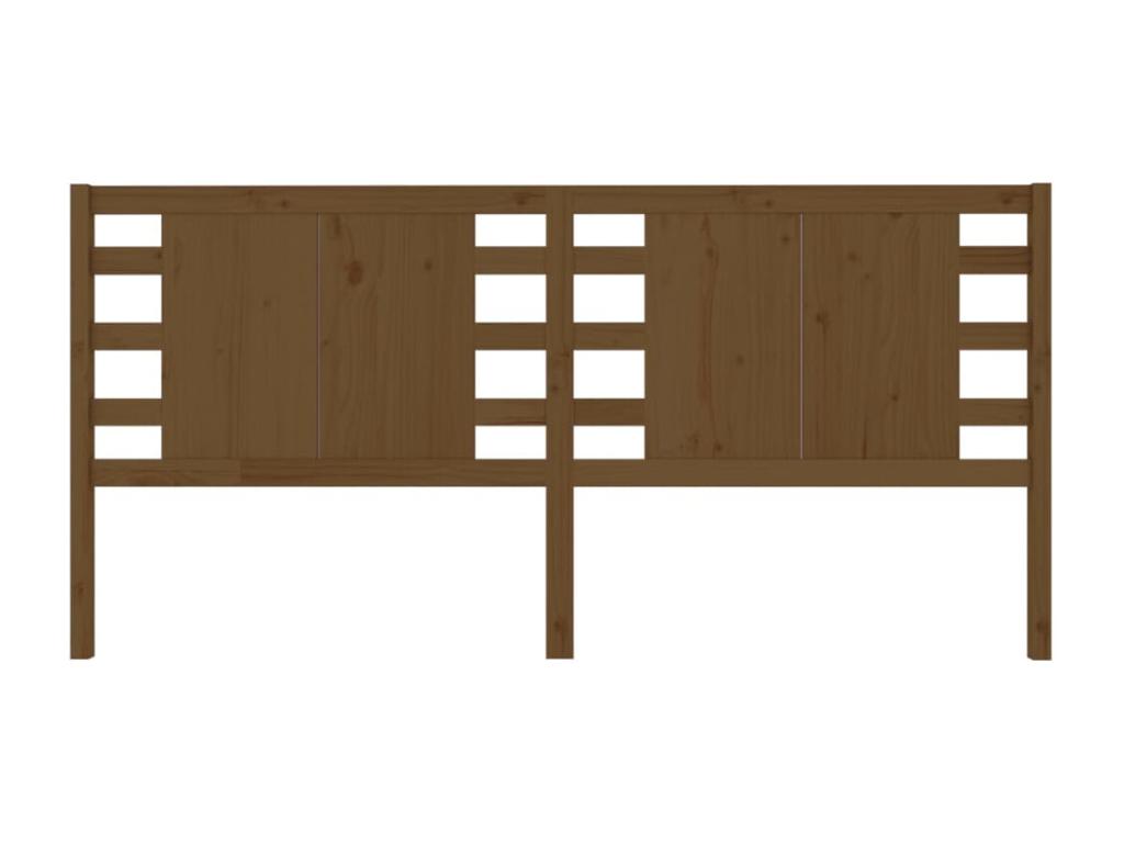 Brown Solid Wood Bed, 126 x 4 x 100 cm