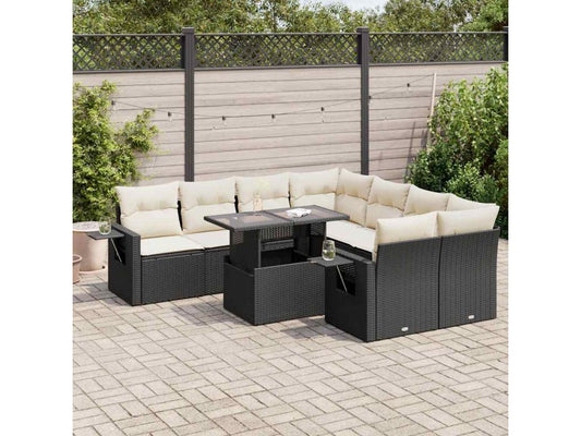 Black Woven Resin Wicker Outdoor Furniture Set - dlz1766461032878