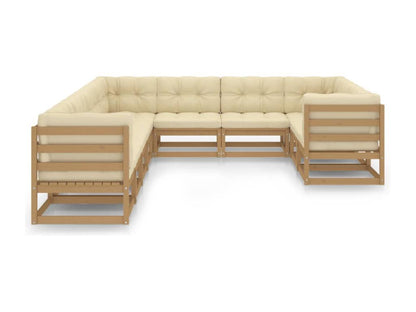 Brown Pine Wood Outdoor Furniture Set - dlz1766461270023