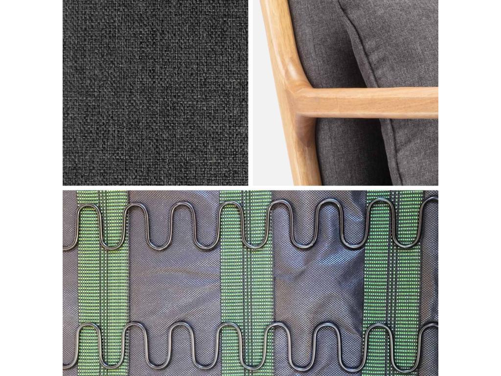 Charcoal Fabric Accent Chair