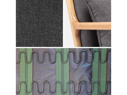 Charcoal Fabric Accent Chair