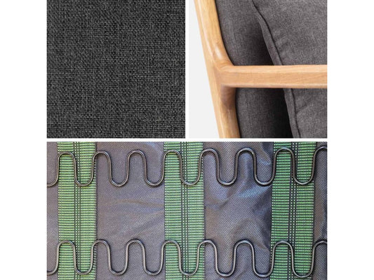 Charcoal Fabric Accent Chair