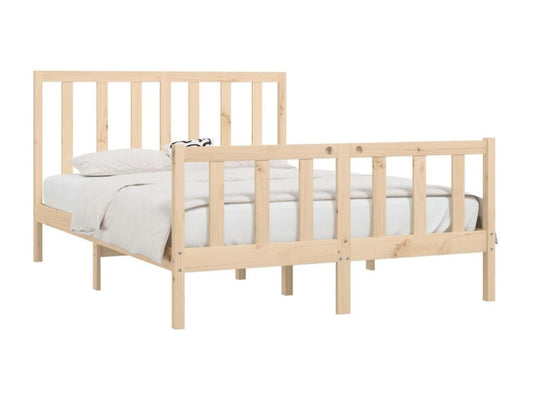 Brown Solid Wood Bed, 160 x 200 cm