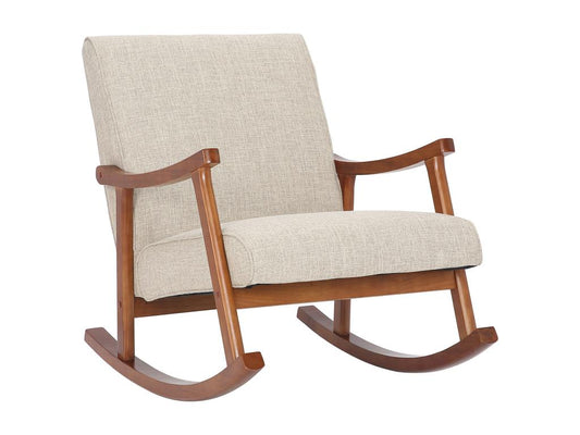 White Fabric Accent Chair