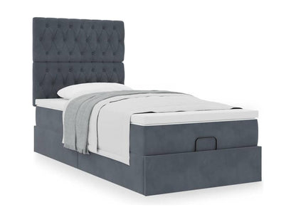 Gray Velvet Mattress, 90 x 200 cm