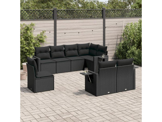 Black Woven Resin Wicker Outdoor Furniture Set - dlz1766461788238