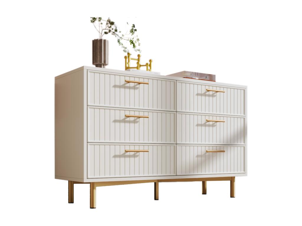White Metal Dresser, 120 x 40 x 75 cm