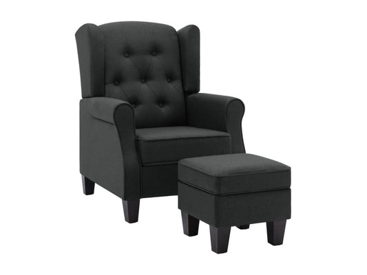 Gray Fabric Accent Chair - dlz1766461086778