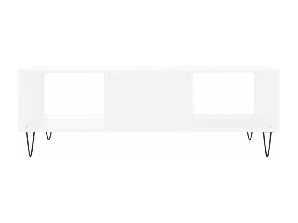 White Engineered Wood Coffee Table, 104 x 60 x 35 cm