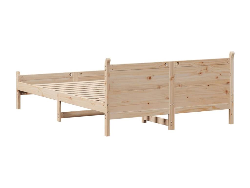Brown Pine Wood Mattress, 135 x 190 cm