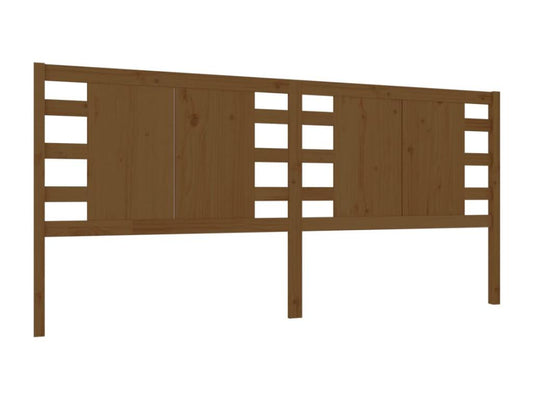 Brown Solid Wood Bed, 126 x 4 x 100 cm