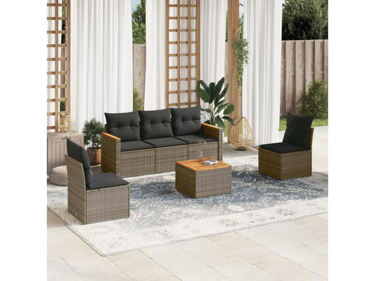 Gray Woven Resin Wicker Outdoor Furniture Set - dlz1766461216046