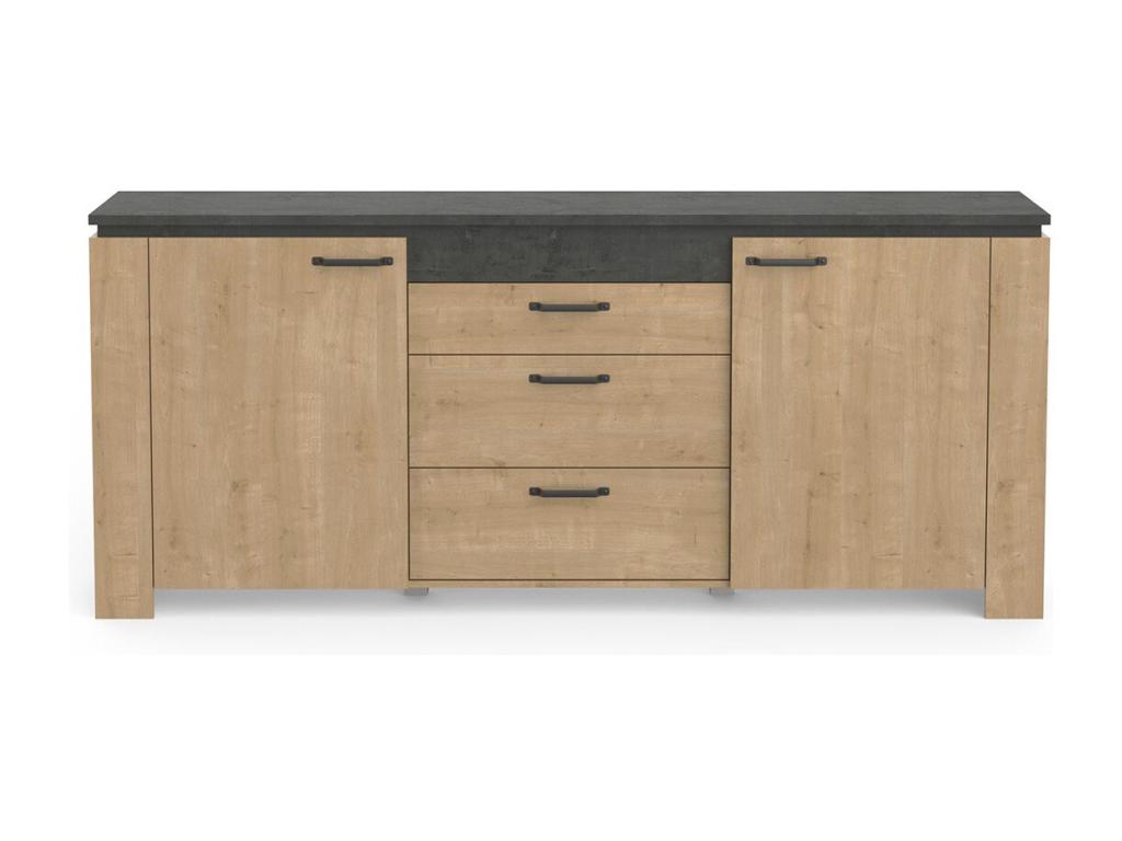 Brown Oak Wood Sideboard