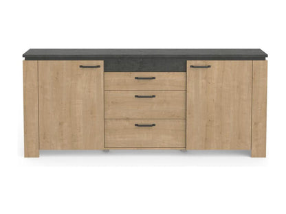 Brown Oak Wood Sideboard