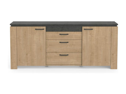 Brown Oak Wood Sideboard
